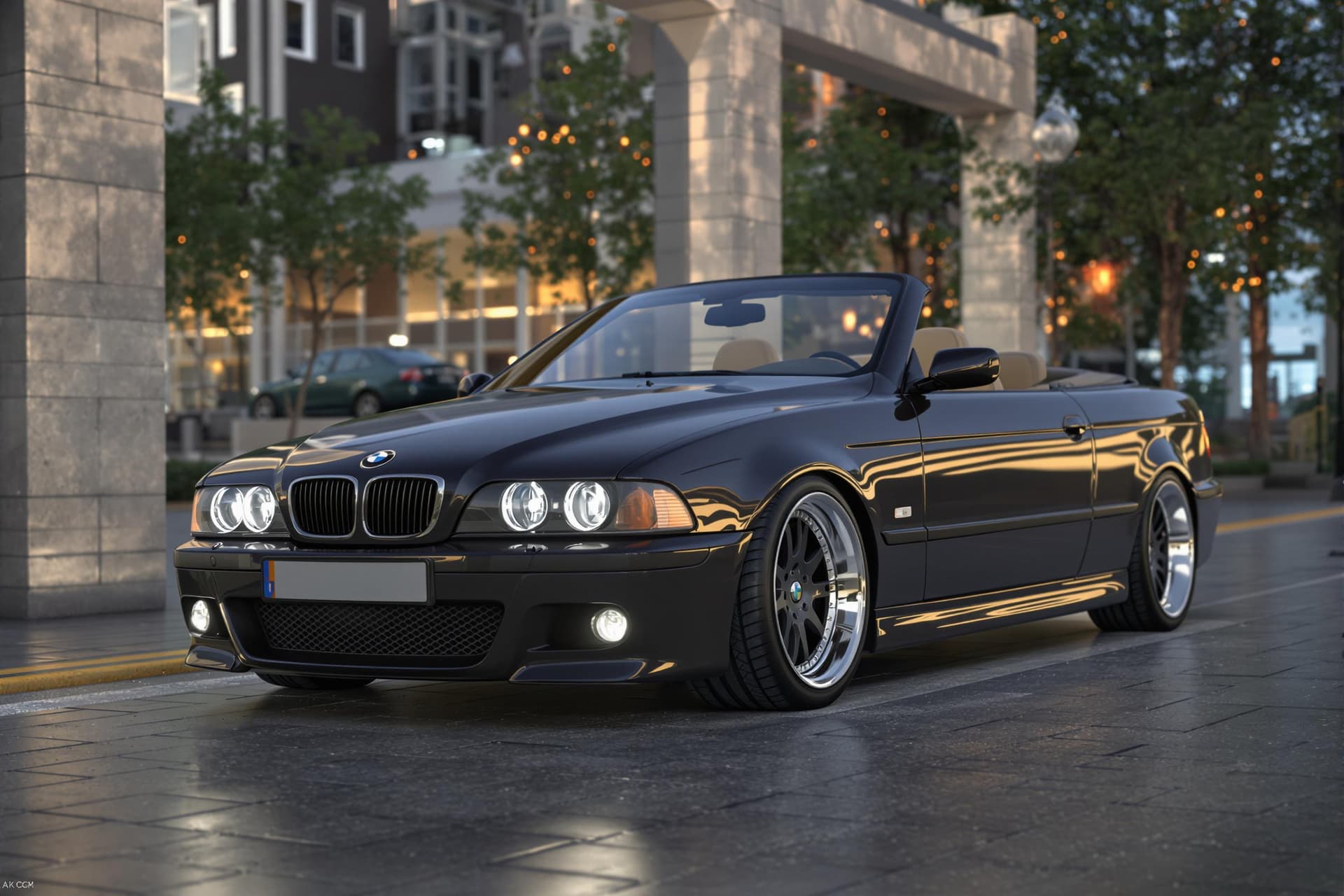 AI generated: bmw e39 5-series convertible, cinematic, hyper realism, high detail, octane render, 8k