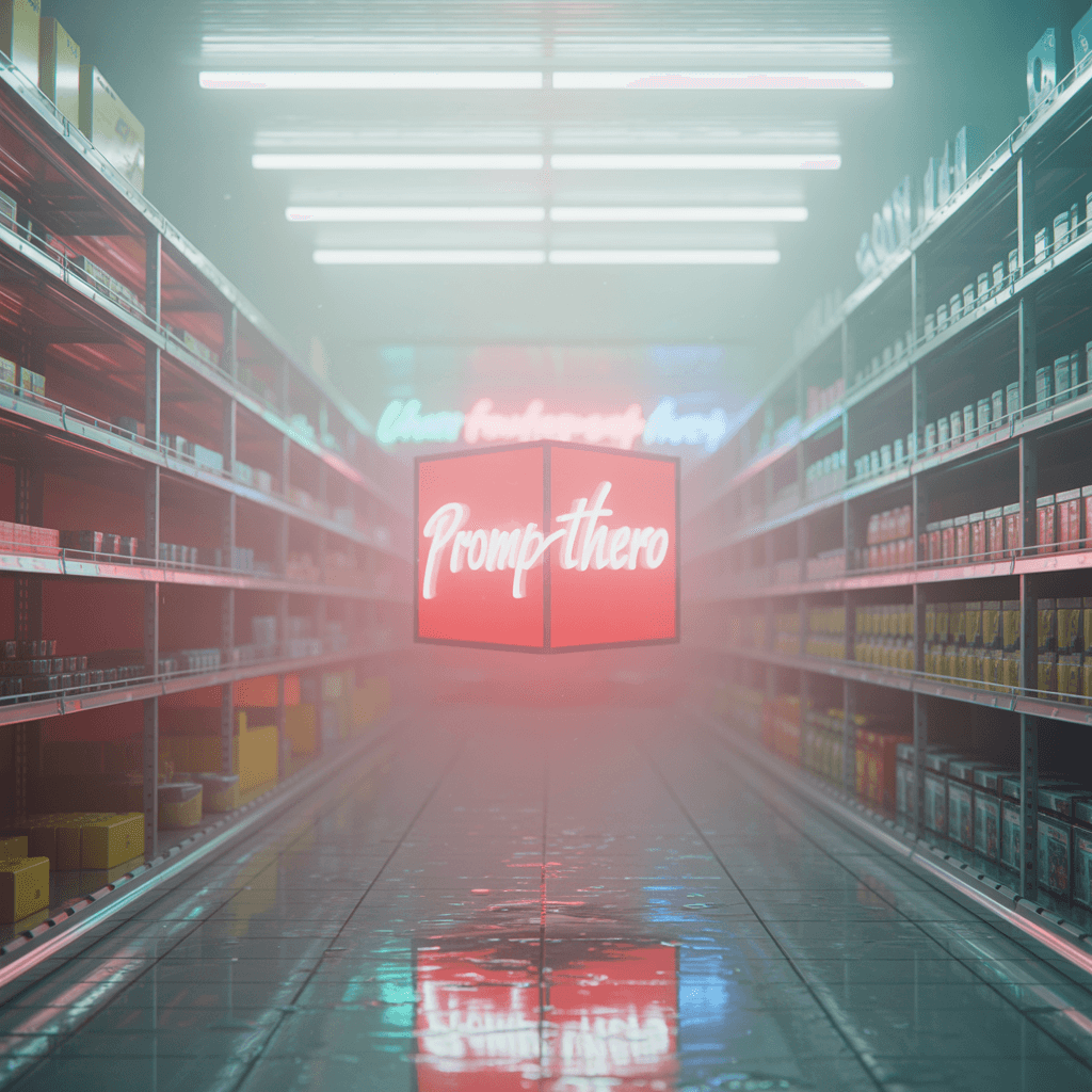 AI generated: 
1d
dreamcore aesthetic, empty post-soviet supermarket aisle, pastel fog, soft diffused neon light...