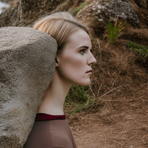 AI generated: RAW portrait photo, view from back, Freya Allen, thin body, ciri, (headshot portrait:1. 9), (high de...