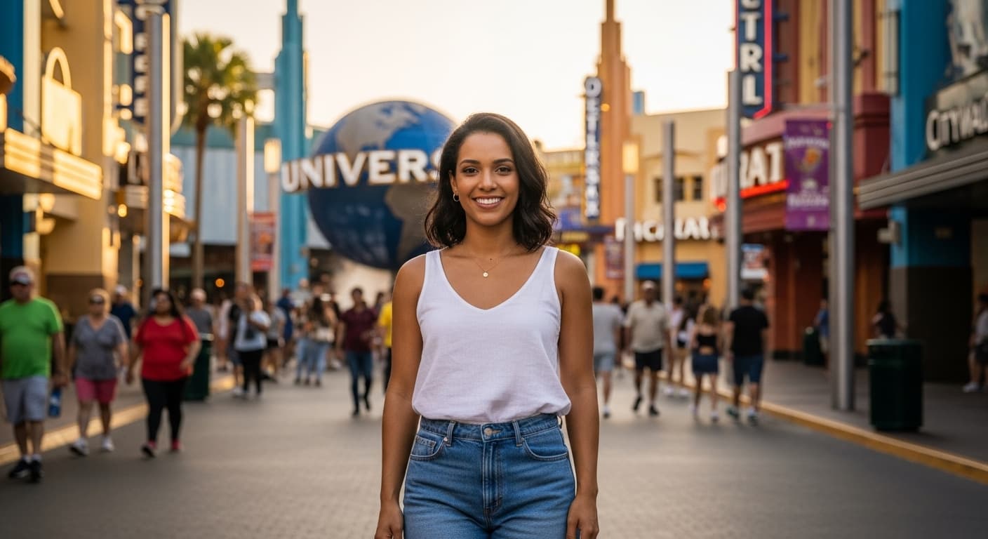AI generated: A hyper-realistic, professional photograph of a warm-smiling Brazilian woman in her late 20s, standi...