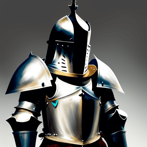 AI generated: a funny looking knight, hd , colored, funny 