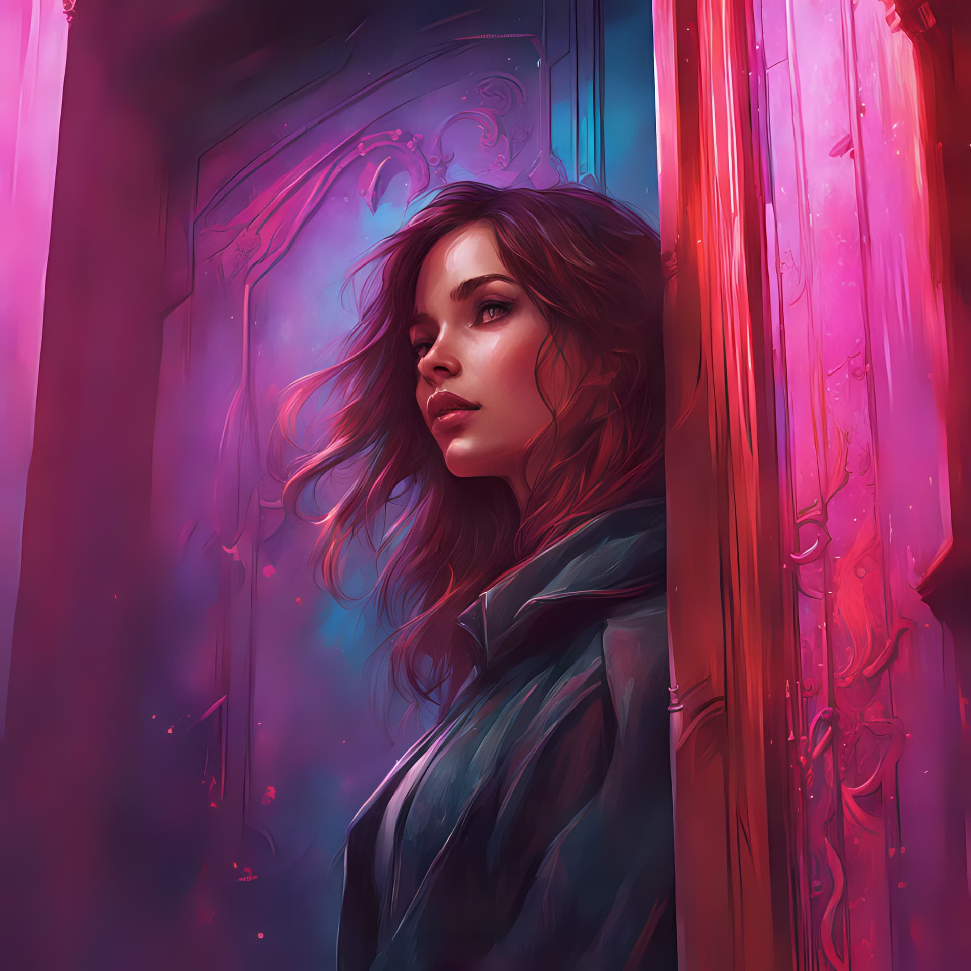 AI generated: close up, When one door of happiness closes, another opens, but often we look so long at the closed ...