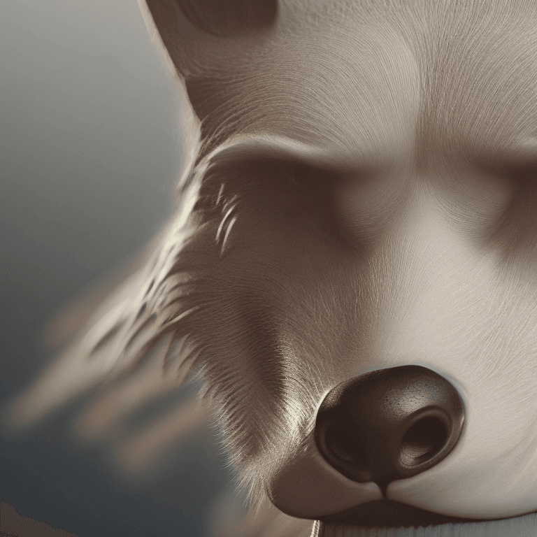 AI generated: Alpha Dog close-up portrait ribcagel.  bioluminiscent creatures, intricate artwork . octane render, ...