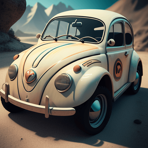 AI generated: logo icon, 3d, fusca, adventure, graphic design, realistc, High detail RAW color art, paisagem, 8k