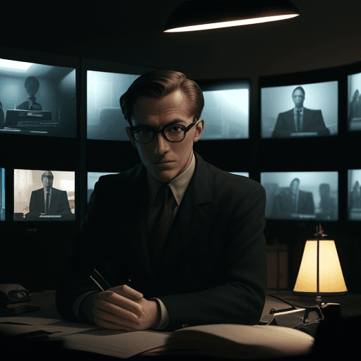 AI generated: A photo-realistic image portraying a person using OSINT techniques to verify misinformation, inspire...