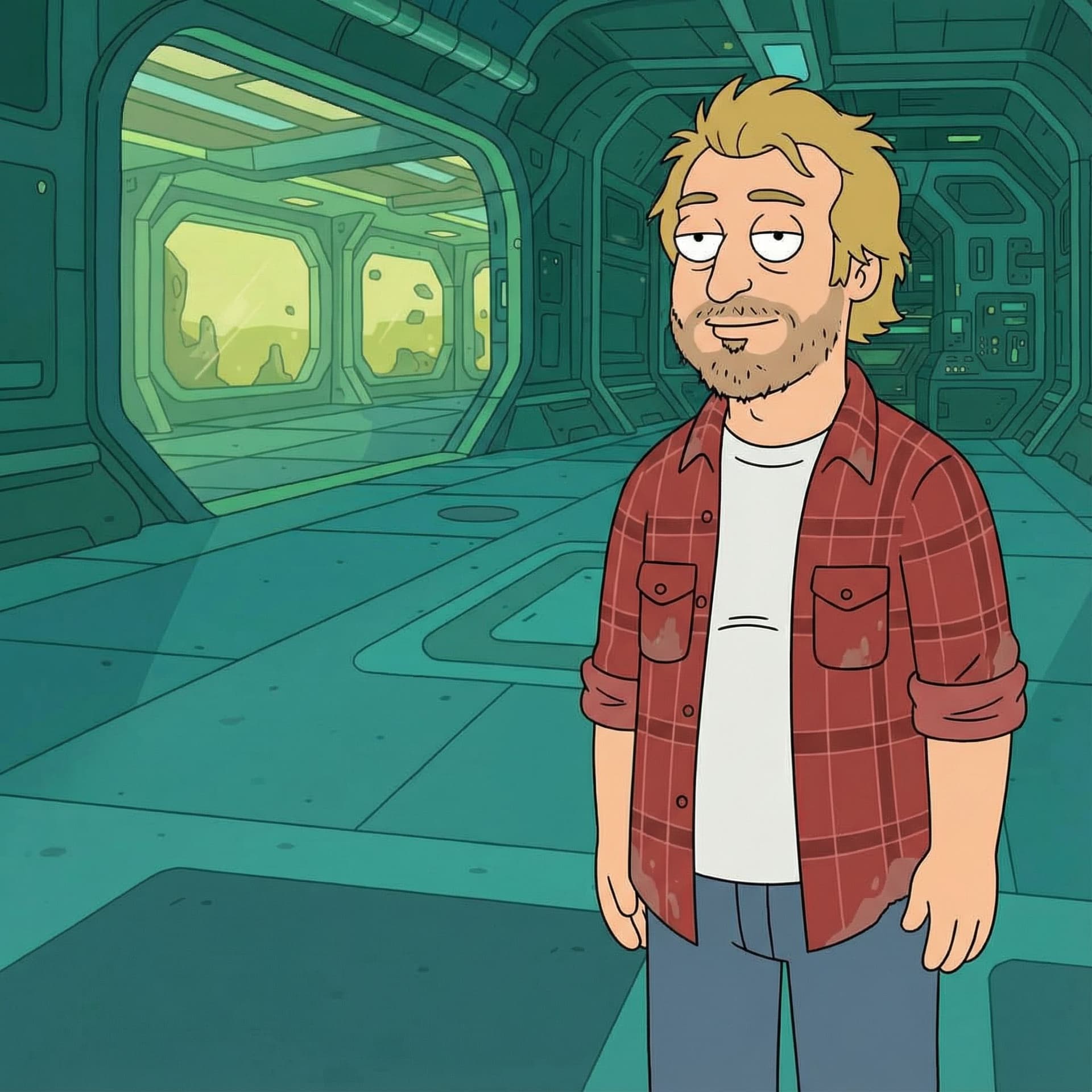 AI generated: try to make this look like randy from my name is earl tv show
