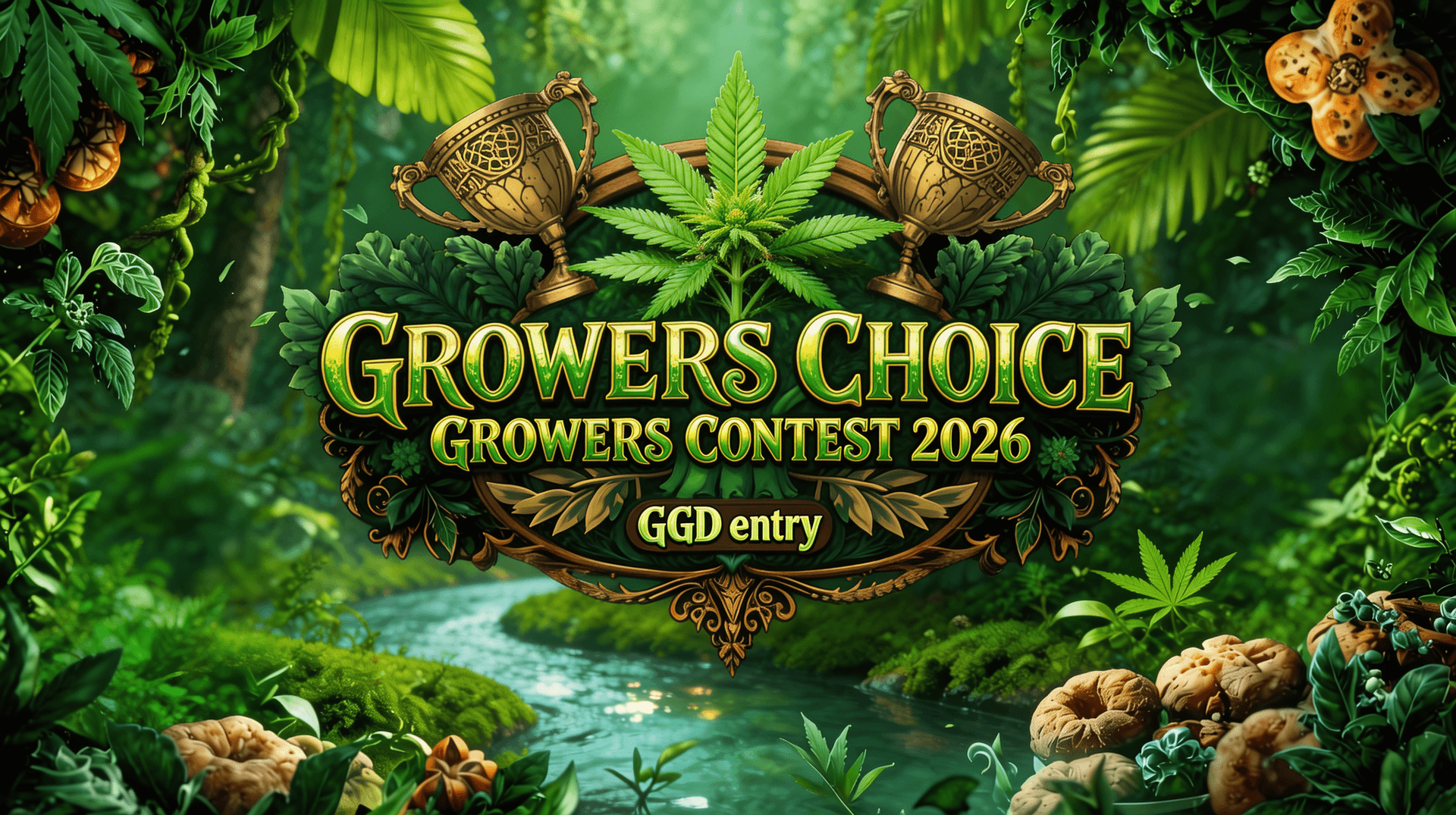 AI generated: Creat a Competition Entry wallpaper with the Text " Growers Choice " and "Growers Contest 2026" and ...
