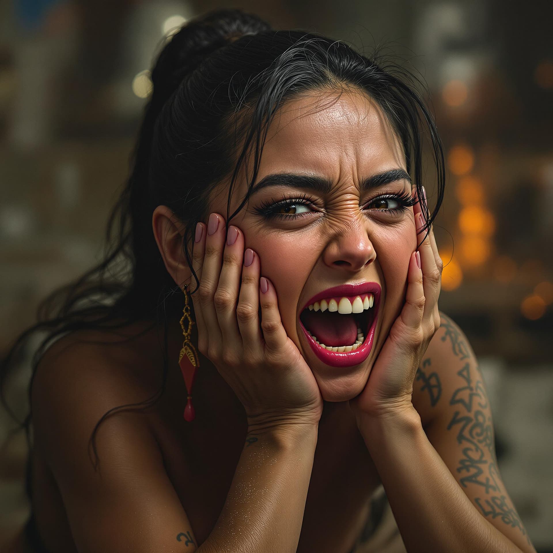 AI generated: A great 
hyper-realistic picture of AOC spreading her thick ass cheeks, while looking back at it. Th...