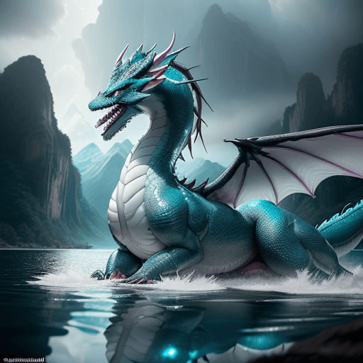 AI generated: ultra realistic photograph of a stunning anthropomorphic femdragon beautiful gorgeous, in swimwear, ...