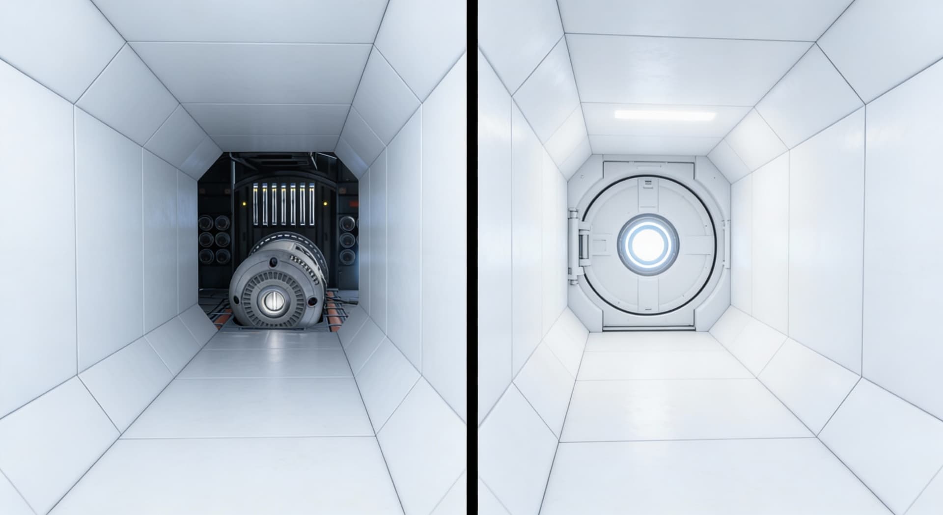 AI generated: Create the Torpedo Launch Conduit. Reference Image one is the orpedo Launcher end of the Conduit. Re...