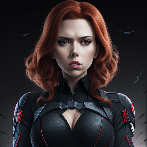 AI generated: Black widow