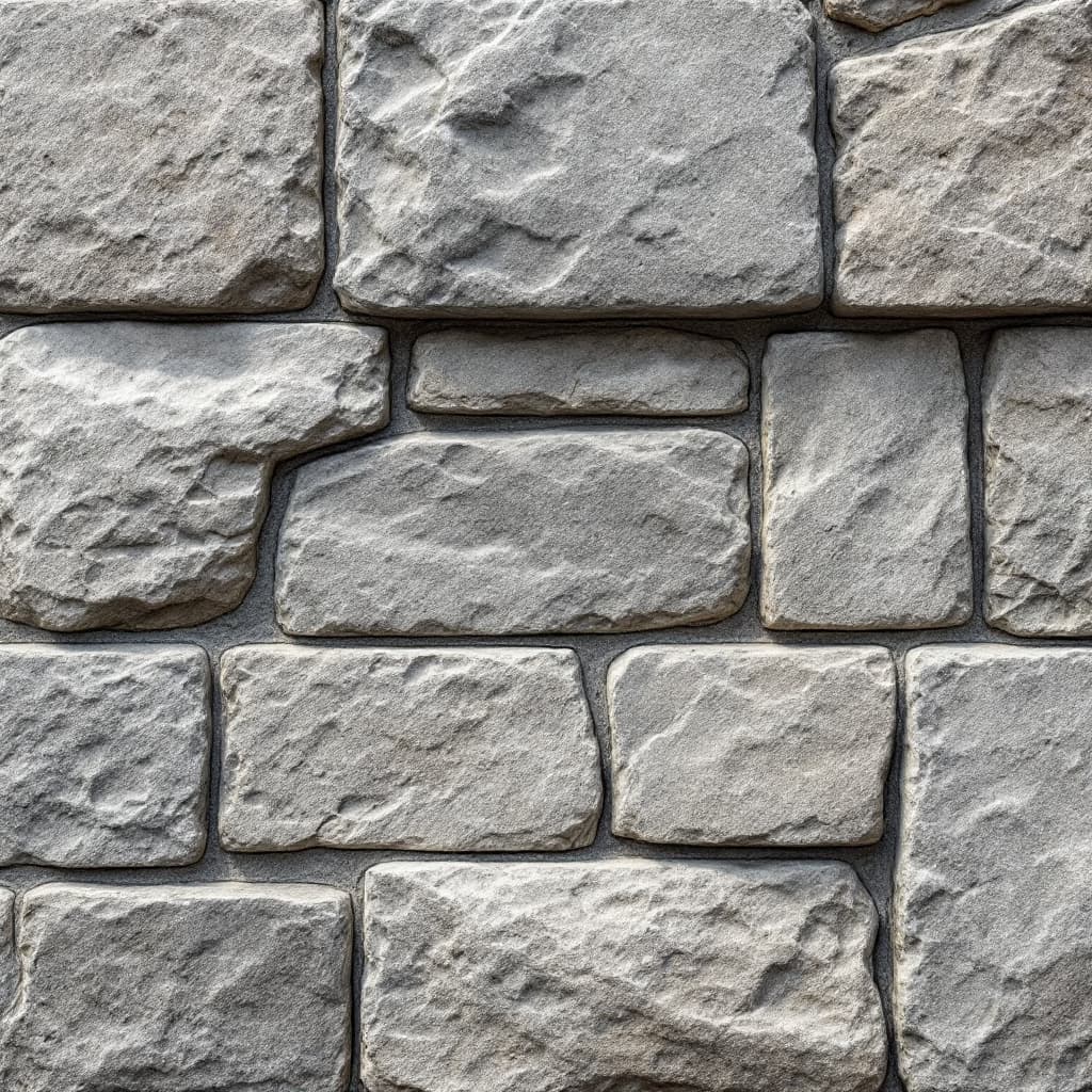 AI generated: a hyper realistic image of irregular large stone slate block with beautiful and neat mortar finishin...
