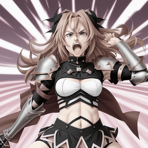 AI generated: Astolfo In Fate/Apocrypha , shouting in a sexy pose, enraged, dynamic background, manga, mangá maste...