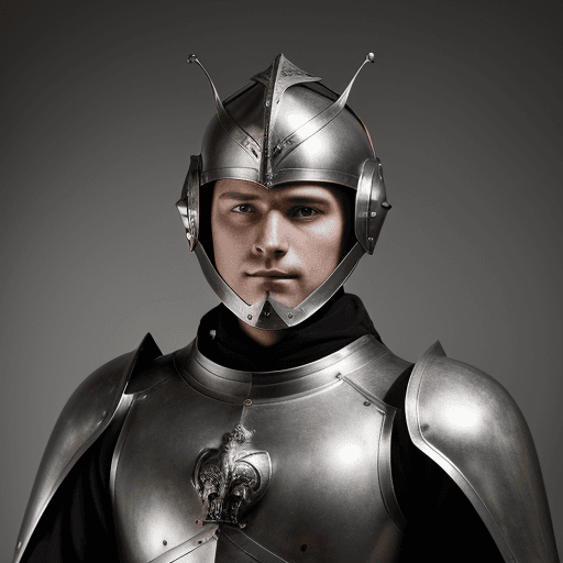 AI generated: Ultra high resolution photography of a medieval, male, The Monarch, armoured, helmeted