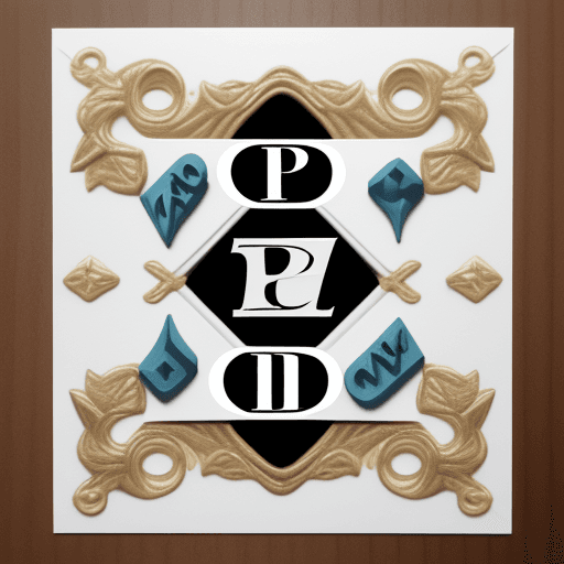 AI generated: P&D letter combination design creation