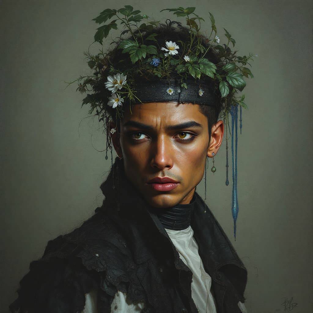 AI generated: a face in the style of juan diaz-faes
