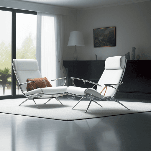 AI generated: Hyper realistic /imagen: Nigh time a hyper realistic shot of only one cutting edge lounge chair buil...