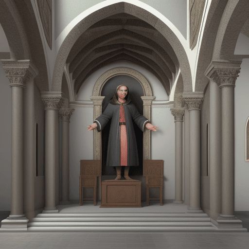 AI generated: imagen 3d de un fraile dominico 
