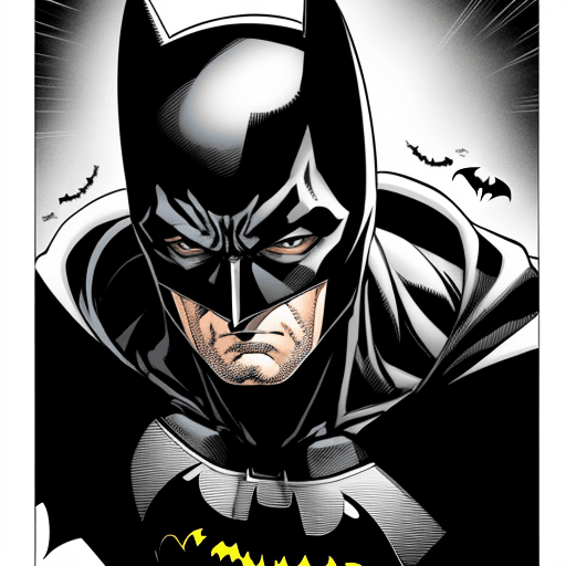 AI generated: batman in manga style