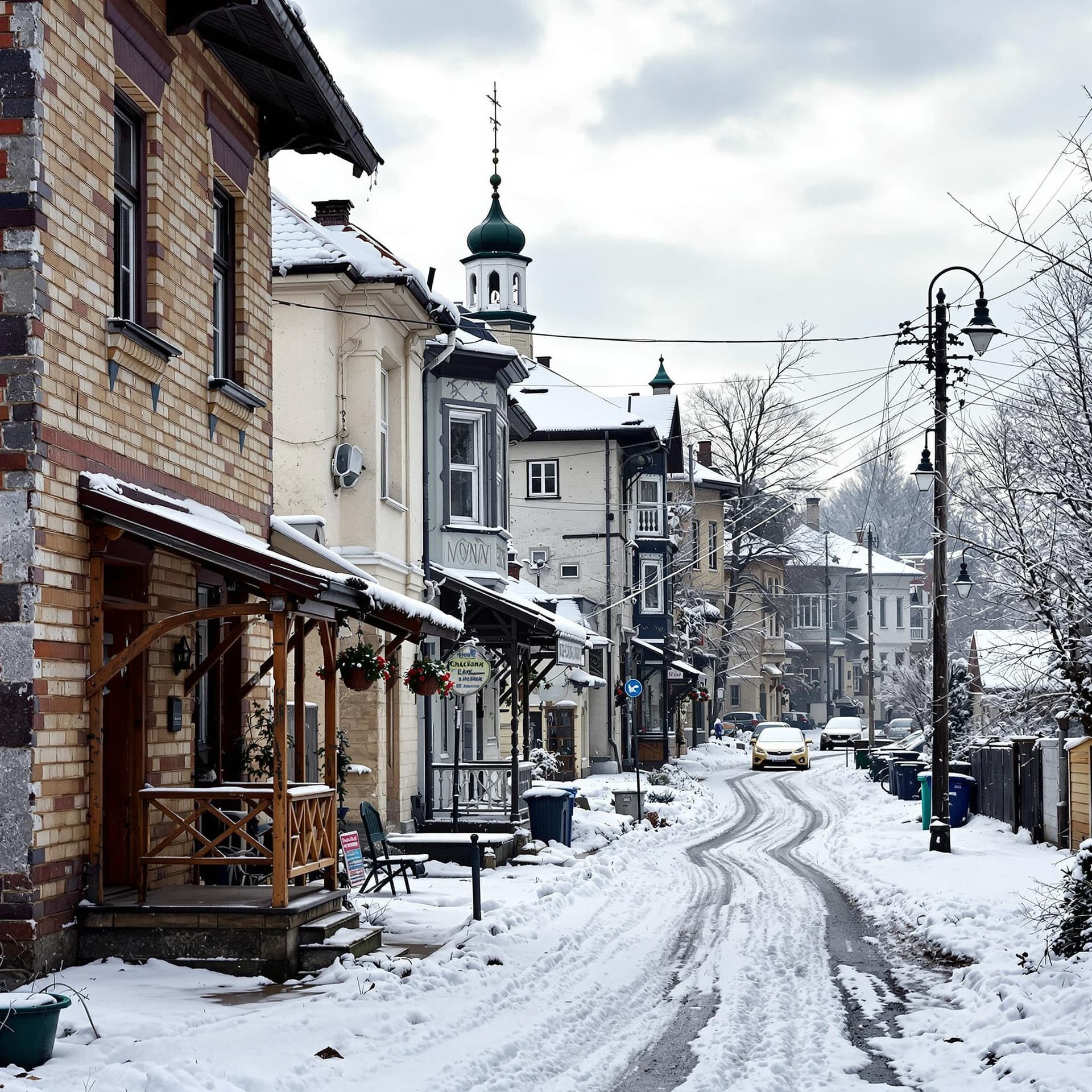 AI generated: The photo shows a small town in central Russia

