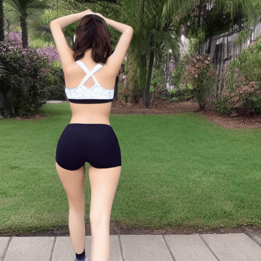 AI generated: Pokimane, real life like, sticking butt towards viewer, bikini, perfect butt, bubble butt