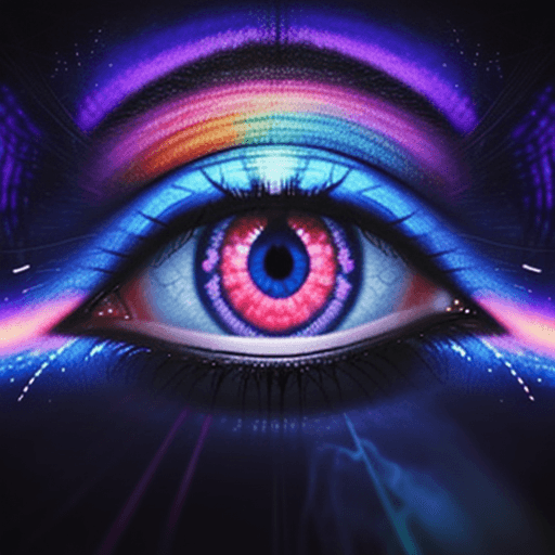 AI generated: Hyper realistic eye level exterior photo of a person dacing on a psytrance party, night, psychedlic,...