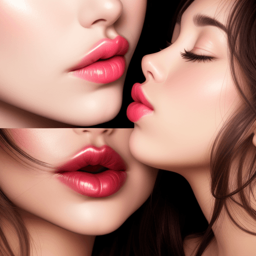 AI generated: kissing lips