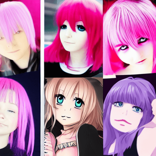 AI generated: Anime, facesitting, pink hair