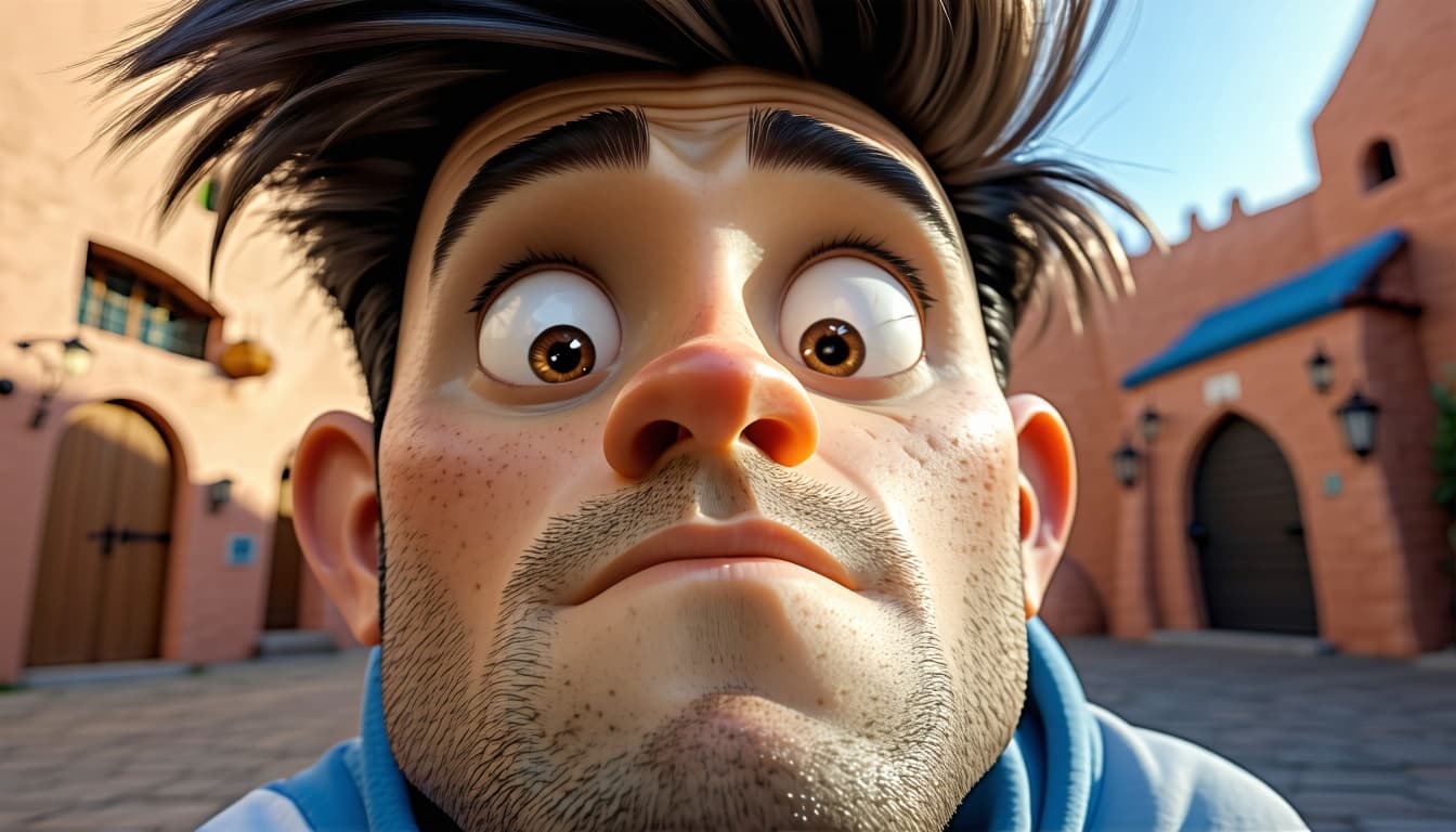 AI generated: 16:9 aspect ratio, cinematic photo, photorealistic caricature style, photorealistic render, incredib...