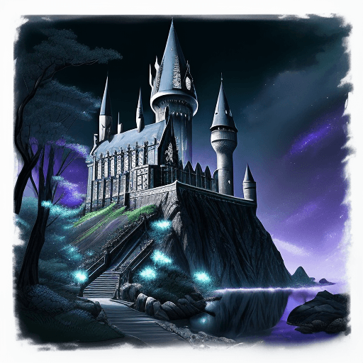 AI generated: (masterpiece, best quality), lineart, hogwarts in genshin impact, beautiful place, (mami:1.3), (stud...