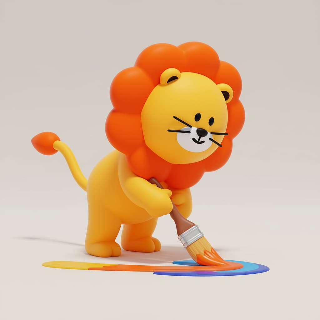 AI generated: Create a 3D clay-style character scene based on the pose and composition in the attached reference i...