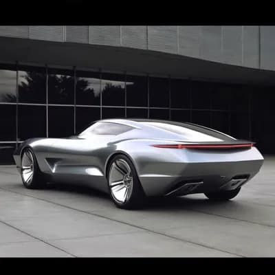 AI generated video: 360 pan of a concept Chevrolet