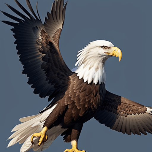 AI generated: A epic looking bald eagle which plays video games

