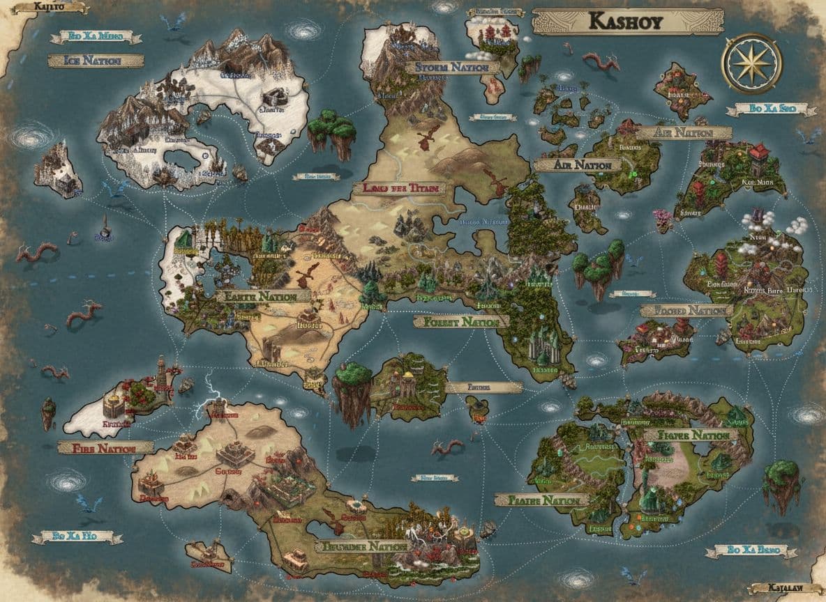AI generated: make this into a more realistic map keeping all the same details 