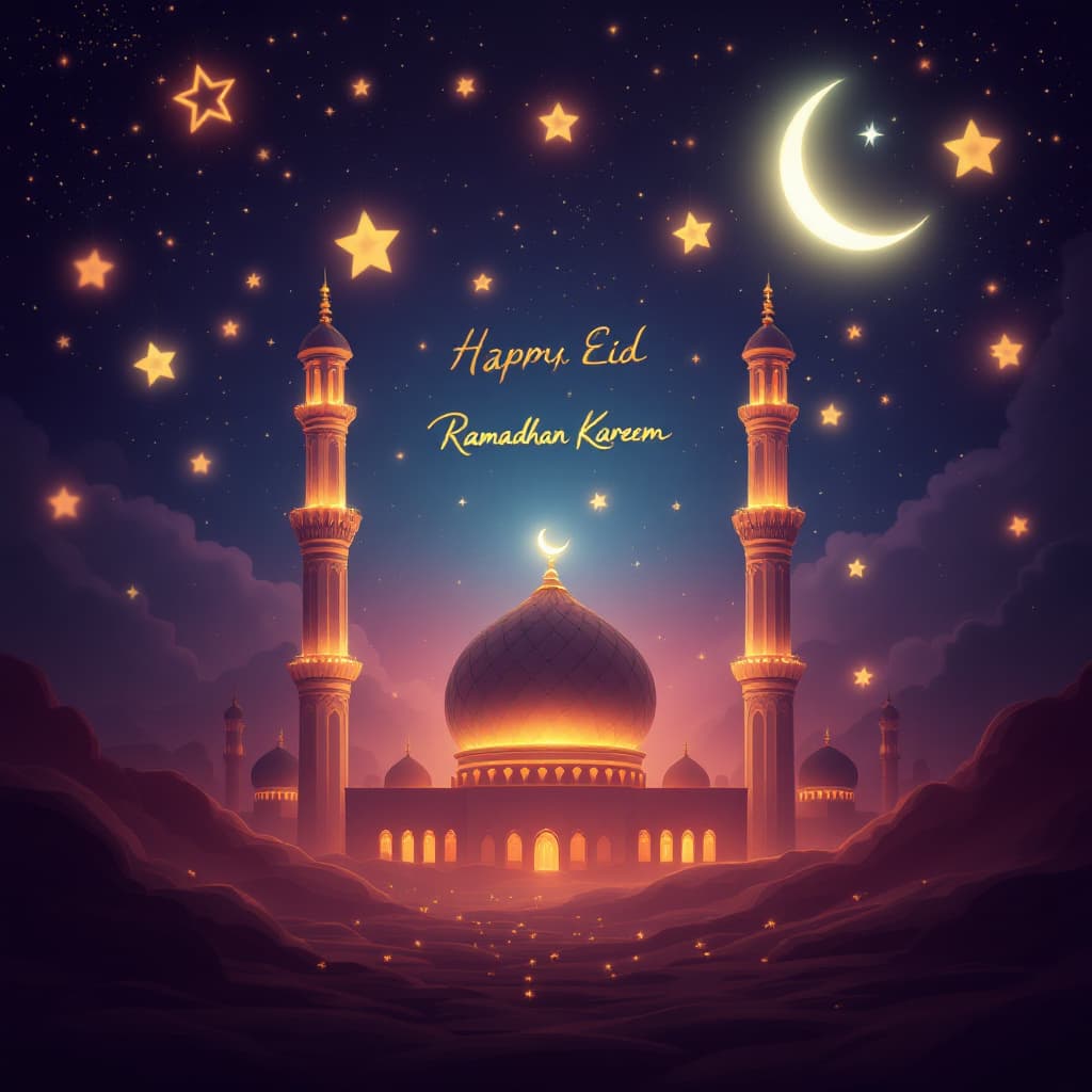 AI generated: high resolution and realistic, colorful, heartwarming ramadhan well wishes and notes of well wishes ...