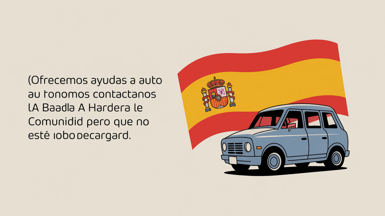 AI generated: Una imagen de publicidad para instagram done aparece el texto : (ofrecemos ayudas a autonomos contac...