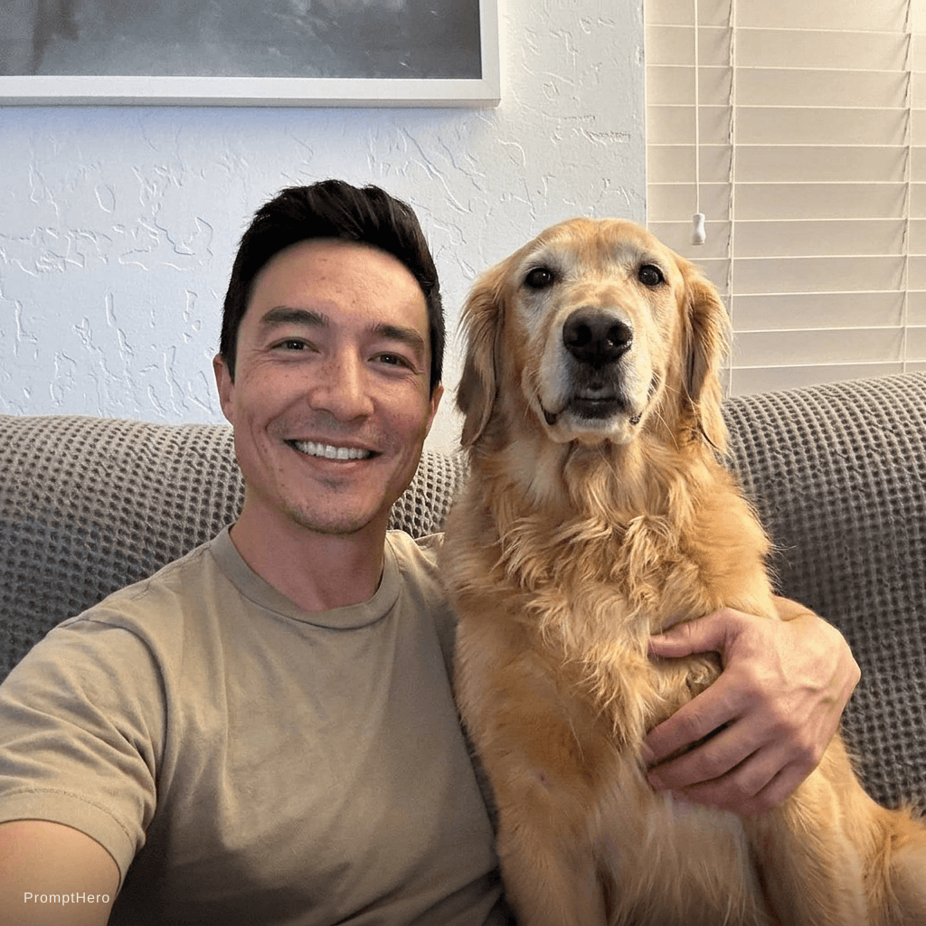 AI generated: Don’t change the image background just change the face of the person to Daniel Henney 