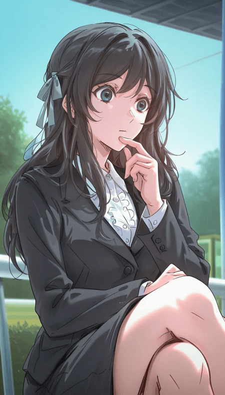 A woman sitting next to Agnes Tachyon.(umamusme)|タキオンの隣に座ってた女性|ILL
