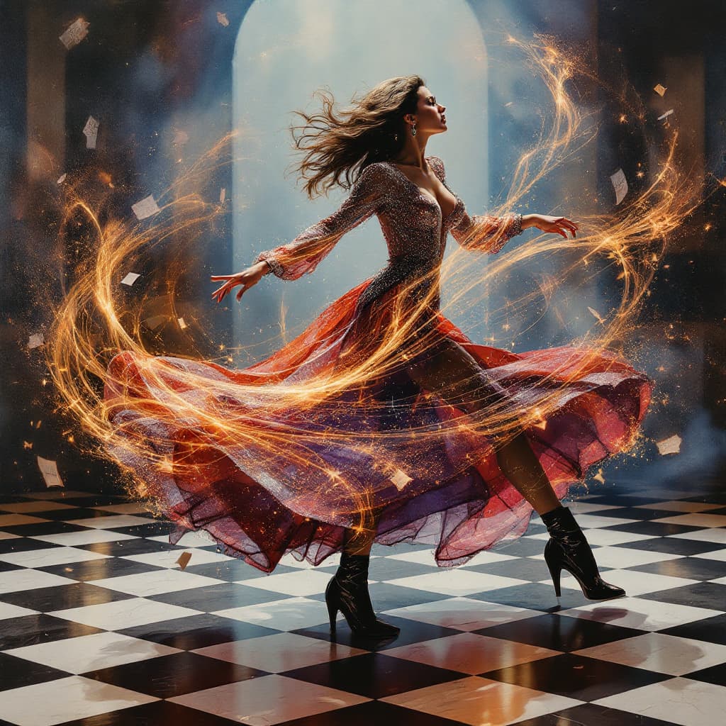AI generated: 
*Award-winning double exposure oil painting masterpiece drawn from the electrifying pulse and emoti...