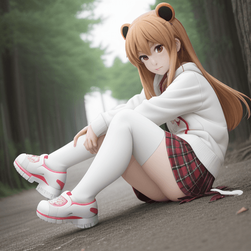 AI generated: taiga aisaka anime style 4k milk on feet