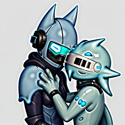 AI generated: Gooey protogen absorbing a human