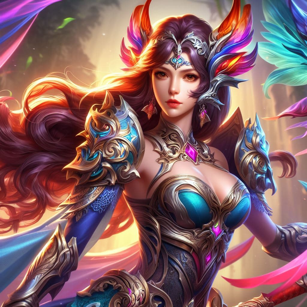 AI generated: Fantasy Warrior Princess: Design a seed image featuring a strong and empowered female warrior in a f...