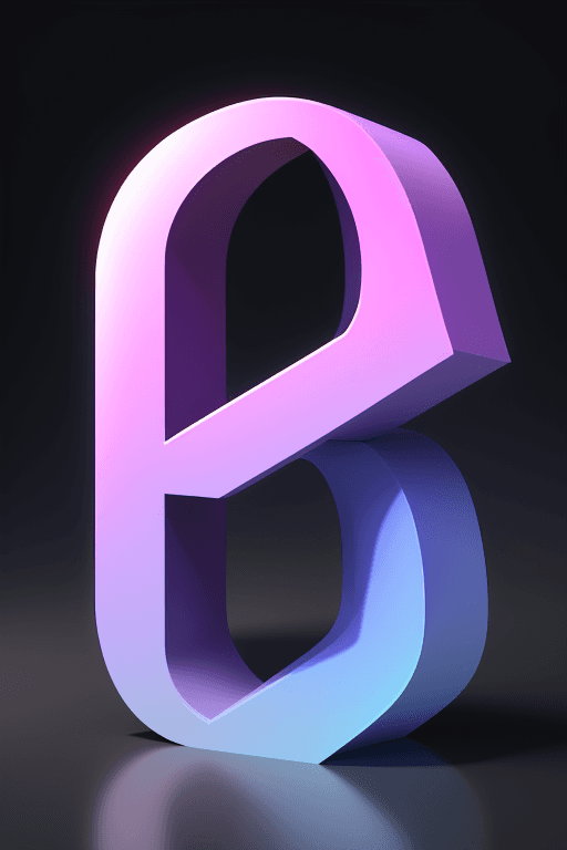 AI generated: a modern styled letter I.  the letter I is 3d. there is soft realistic, gradient space background