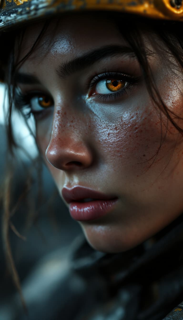 AI generated: girl, photo of the most beautiful artwork in the world for a woman featuring soft lustrous, industri...