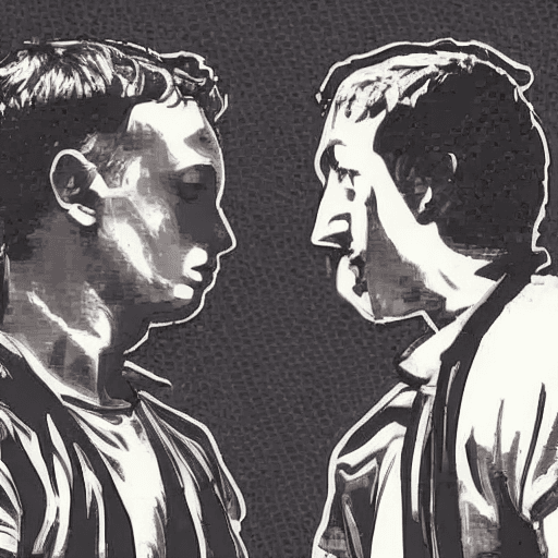 AI generated: We need an illustration for the upcoming bout between Elon Musk and Mark Zuckerberg. There should be...