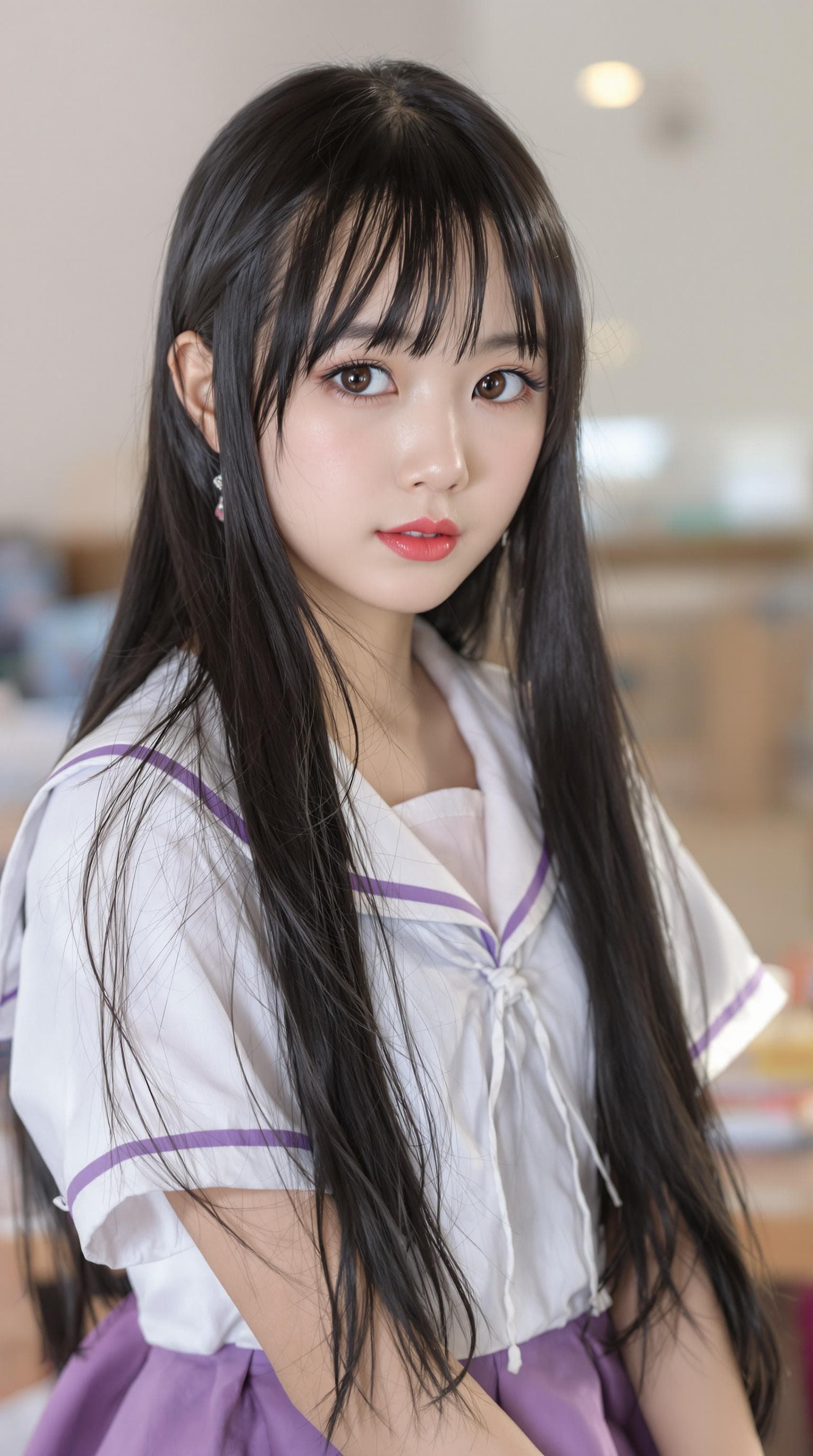 AI generated: a professional photo of a exceptionally beautiful girl in the world (7age 7), (seven year old, Japan...