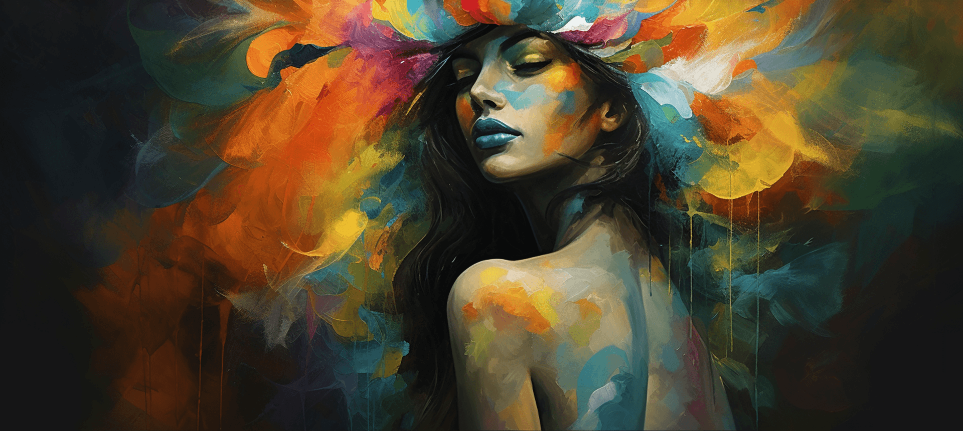 AI generated: Create an artistic and abstract background for an online gallery