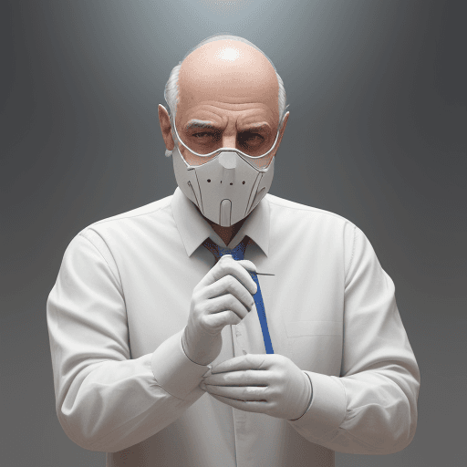 AI generated: ingeniería de mantenimiento, almacén con un hombre de mediana edad haciendo controles. realista, luz...
