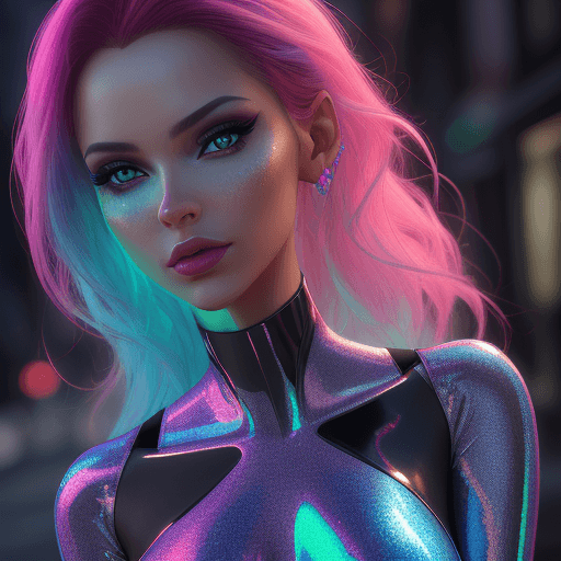 AI generated: stunning fiminine body, commercial image, lucinda lafleur | holographic photography shoots, in the s...