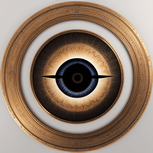 AI generated: Photo of a ultra realistic  detailed horus eye logo symbol in a circle frame